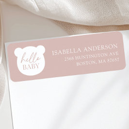 Etiqueta Hola, bebé, dirección de Baby Shower