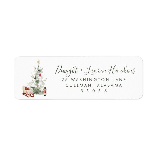 Etiqueta Holiday | Return Address Label (Frente)