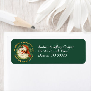 Etiqueta Holiday Santa Pine Wreath