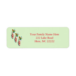 Etiqueta Holiday Stocking Return Address Labels