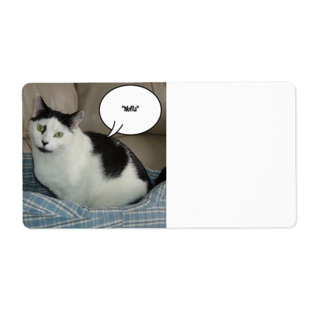 Etiqueta ¡Holla / Levanta el techo! (Frente)