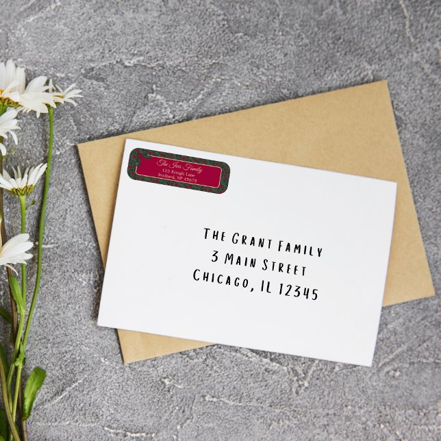 Etiqueta Holly Berries Christmas (Subido por el creador)