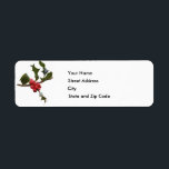 Etiqueta Holly Berries Return Address Label<br><div class="desc">This seasonal return address label features an award-winning original digital artwork of holly berries and leaves,  painted in Photoshop Elements by artist Jayne Wilson.</div>