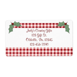 Etiqueta Holly y Gingham Label