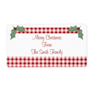 Etiqueta Holly y Gingham Label