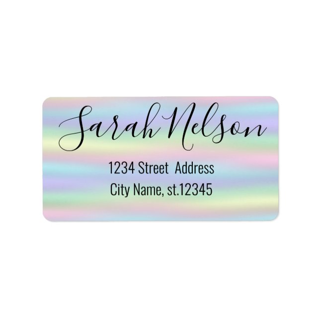 Etiqueta Holográfico moderno (Frente)