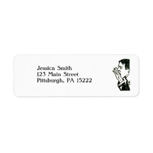 Etiqueta Hombre de grito del vintage