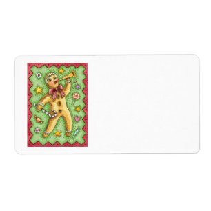 Etiqueta Hombre de pan de jengibre que sopla el cuerno, Nav