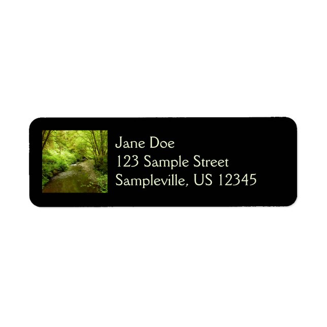 Etiqueta Hombre perdido en el parque nacional Redwood (Frente)