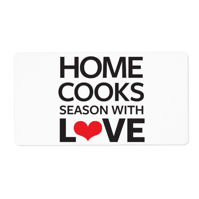 Etiqueta Home Cooks Season Con Amor (Frente)