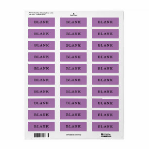 Etiqueta Home Organization Blank Purple Custom Labels