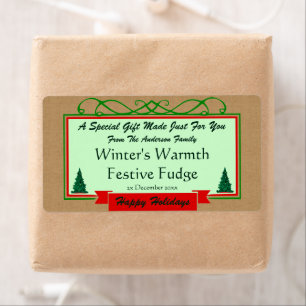 Etiqueta Homespun Burlap with Holiday Trees Framed Gift