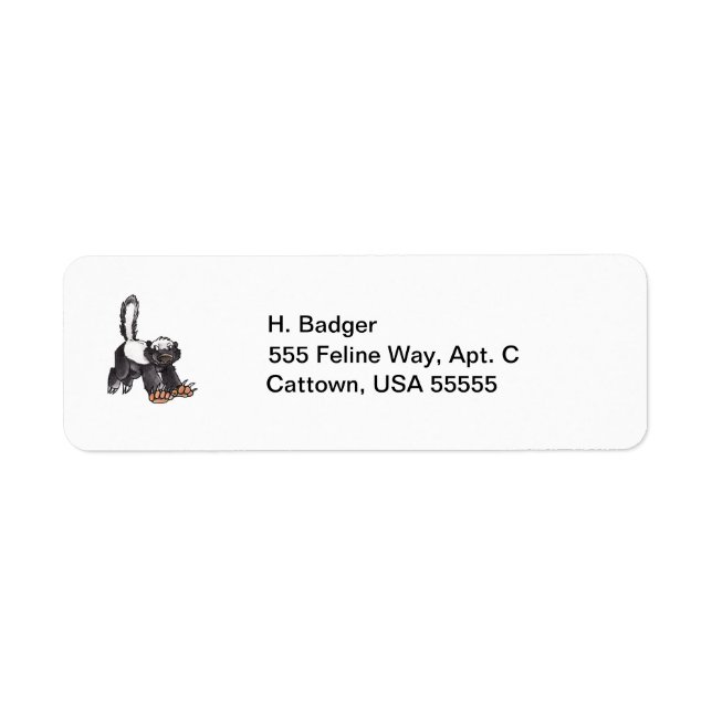 Etiqueta Honey Badger (Frente)