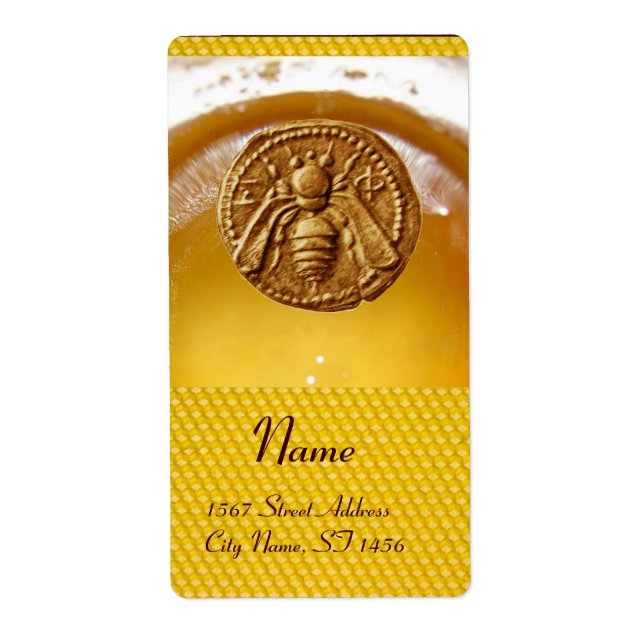 ETIQUETA HONEY BEE, APIARISTA DE MANTENIMIENTO DE AZOTES (Frente)