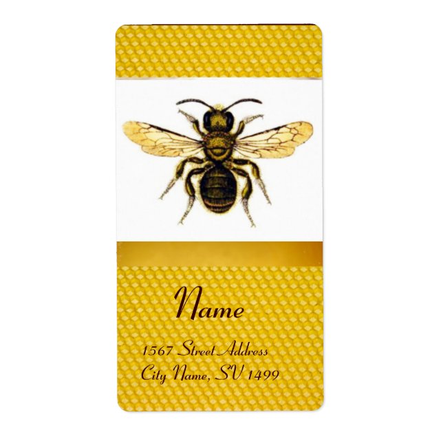 ETIQUETA HONEY BEE, BEEKEEPER (Frente)