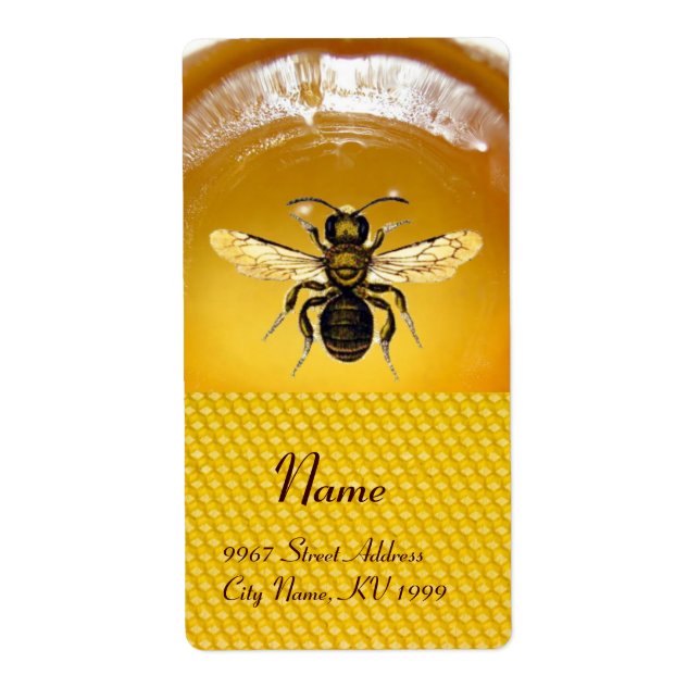 ETIQUETA HONEY BEE, BEEKEEPER (Frente)