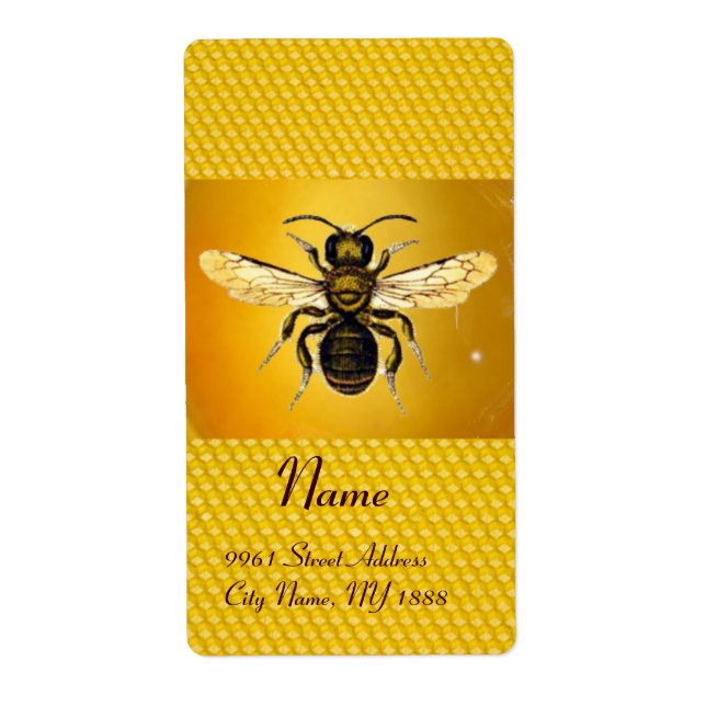 ETIQUETA HONEY BEE, BEEKEEPER (Frente)