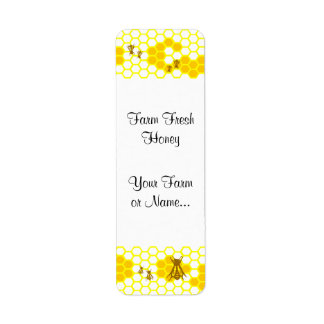 Etiqueta Honey Bee Honeycomb Personalizado Jar Labels