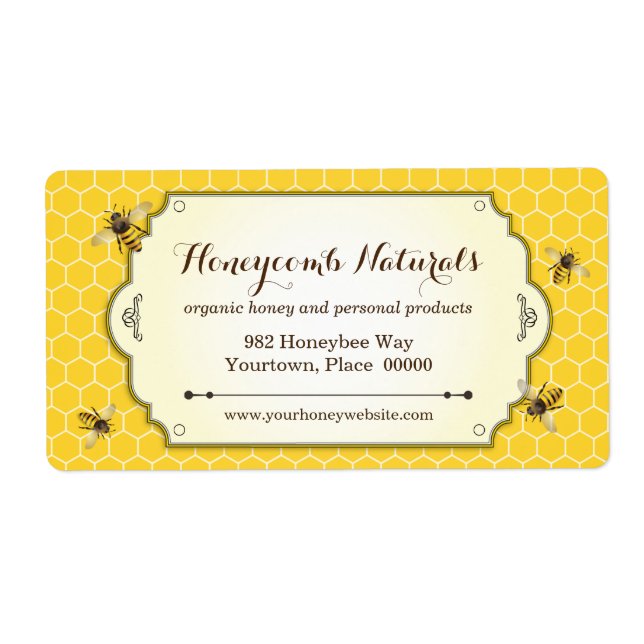 Etiqueta Honeybee Handmade Return Address (Frente)