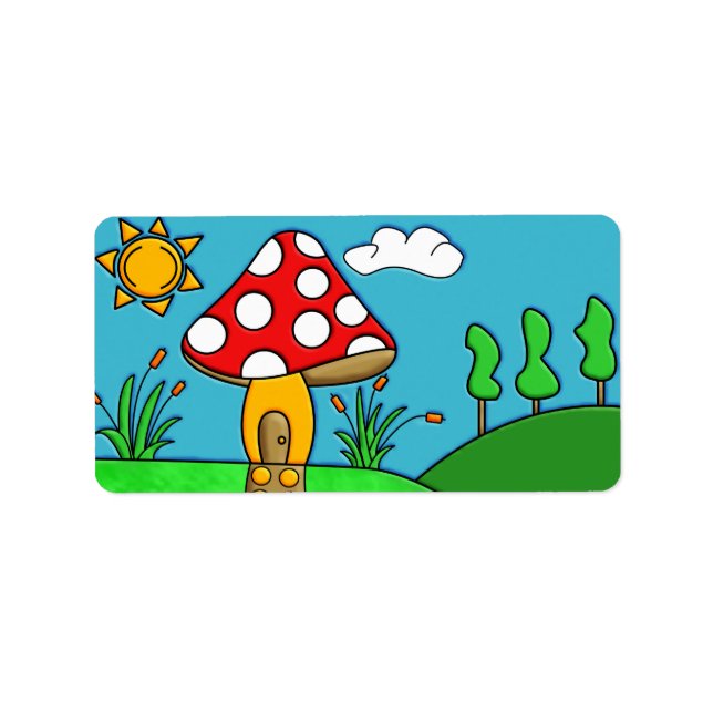 Etiqueta hongo rojo (Frente)