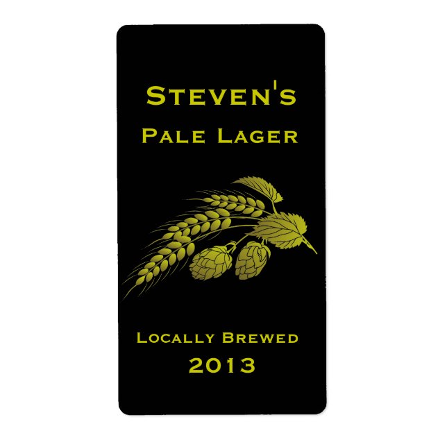 Etiqueta Hops Design Home Brew (Frente)