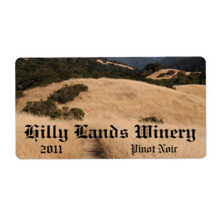 Etiqueta horizontal del vino del rastro de las