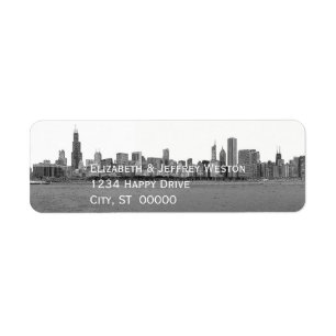 Etiqueta Horizonte de Chicago Illinois