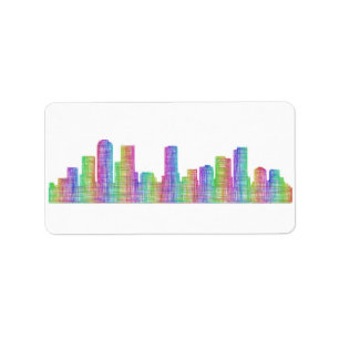 Etiqueta Horizonte de la ciudad de Denver