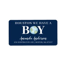 Etiqueta Houston Tenemos Una Dirección De Baby Shower De Ni
