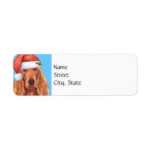Etiqueta Howlidays feliz Irish Setter