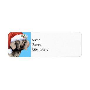 Etiqueta Howlidays feliz Weimaraner