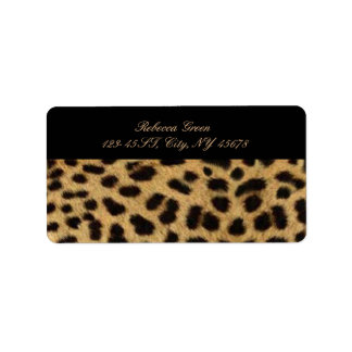 Etiqueta huella de leopardo animal safari tribal de moda