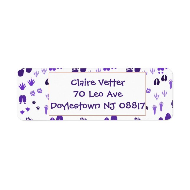 Etiqueta Huellas de invierno (Frente)