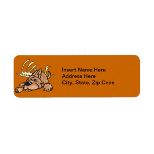 Etiqueta Huesos de perro y esqueleto