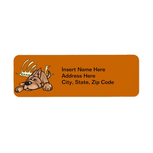 Etiqueta Huesos de perro y esqueleto (Frente)