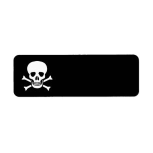 Etiqueta Human skull label