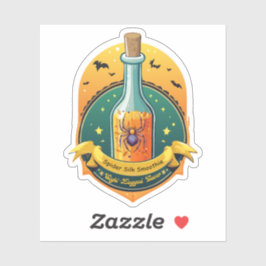 Etiqueta humedecilla de seda de poción de brujas