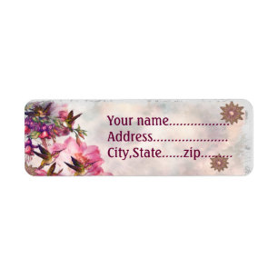Etiqueta Hummingbird Lavender Jeweld PERSONALIZADO
