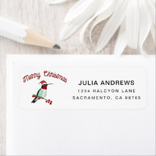 Etiqueta Hummingbird navidad