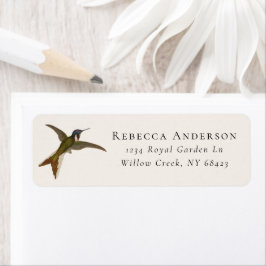 Etiqueta Hummingbird Vintage Bird Garden Return Address