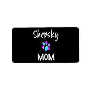 Etiqueta Husky   Shepsky Mom German Shepherd Husky Mix Dog