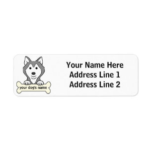 Etiqueta Husky siberiano personalizado