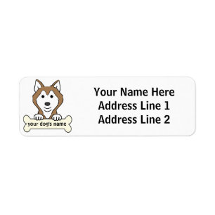 Etiqueta Husky siberiano personalizado