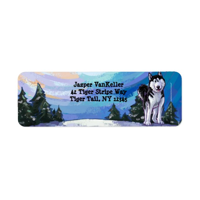 Etiqueta Husky Stationery (Frente)