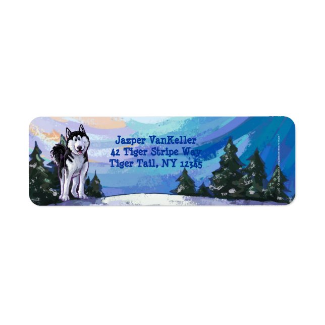 Etiqueta Husky Stationery (Frente)