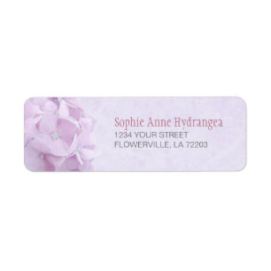 Etiqueta Hydrangea en colores pastel FlowersLabels