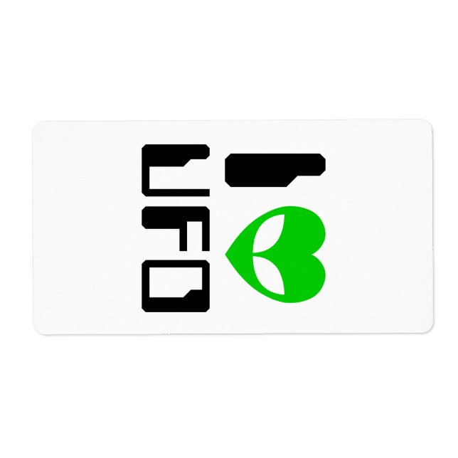 Etiqueta I Alien Heart UFO (Frente)