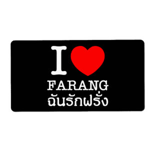 Etiqueta I Heart (Love) Farang