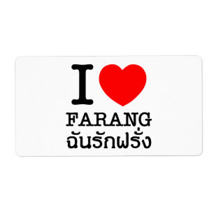 Etiqueta I Heart (Love) Farang
