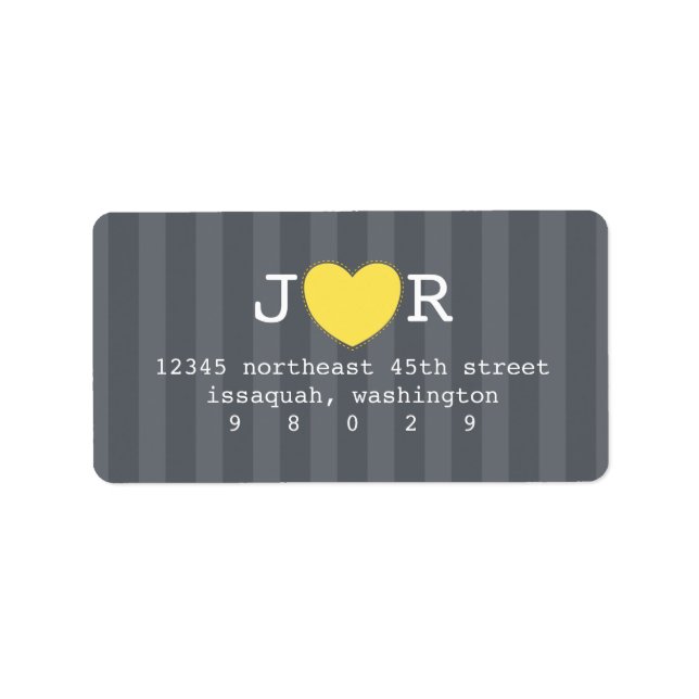 Etiqueta I Heart You Address Label (Frente)